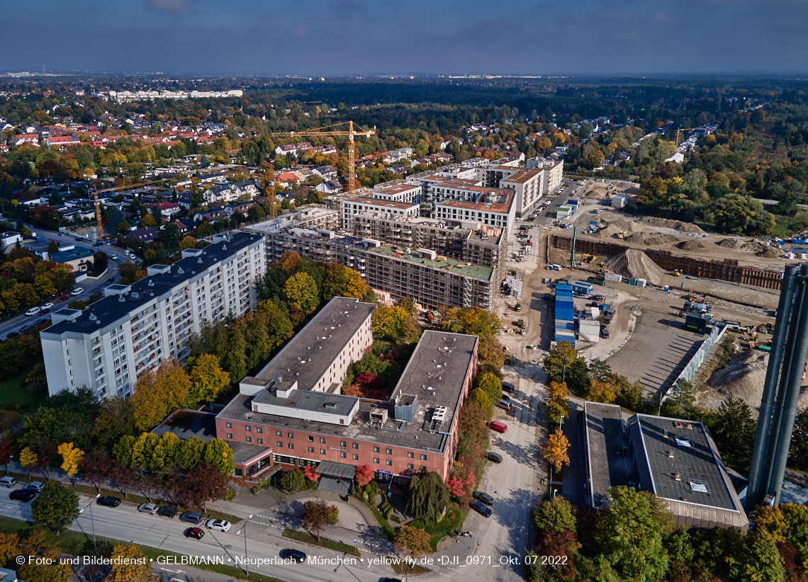 13.10.2022 - Baustelle Alexisquartier und Pandion Verde in Neuperlach 13.10.2022 - Baustelle Alexisquartier und Pandion Verde in Neuperlach